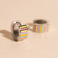 Spring Striped Super Chunky Huggie Hoop Earrings