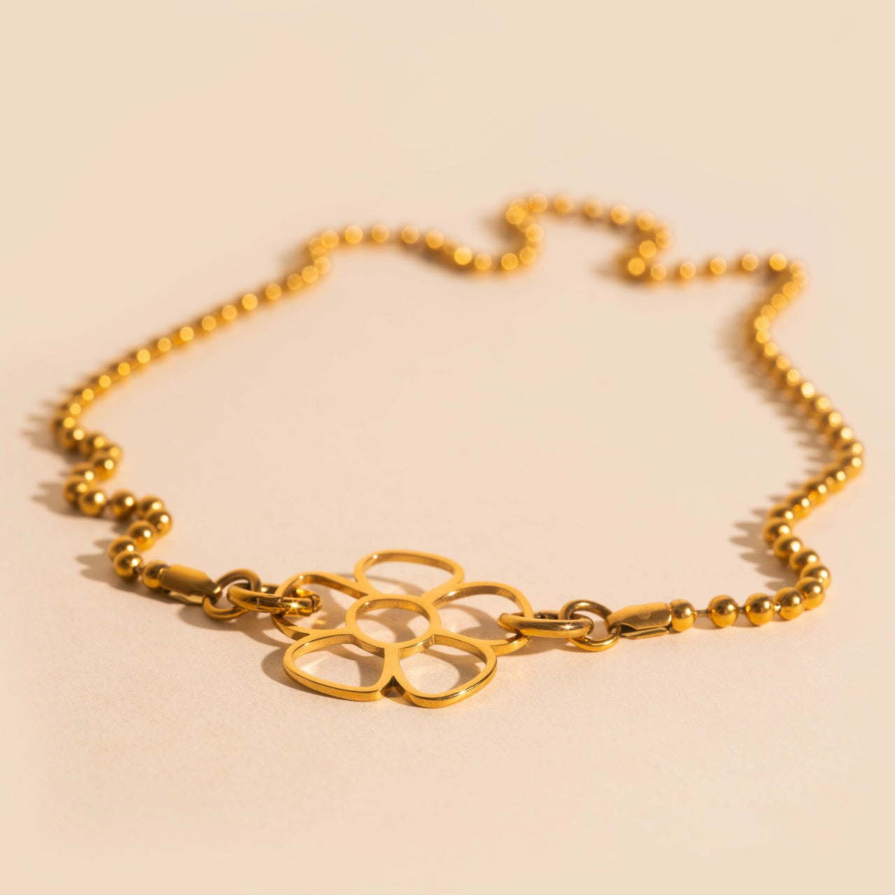 Jumbo Flower Chunky Huggie Hoop Charms