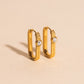 Rope Rectangle Huggie Hoop Earrings