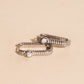 Rope Rectangle Huggie Hoop Earrings