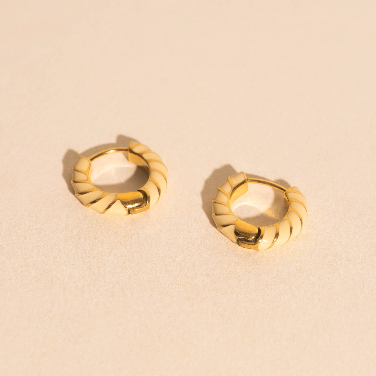 Color Chunky Rounded Huggie Hoop Earrings