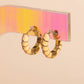 Color Chunky Rounded Huggie Hoop Earrings