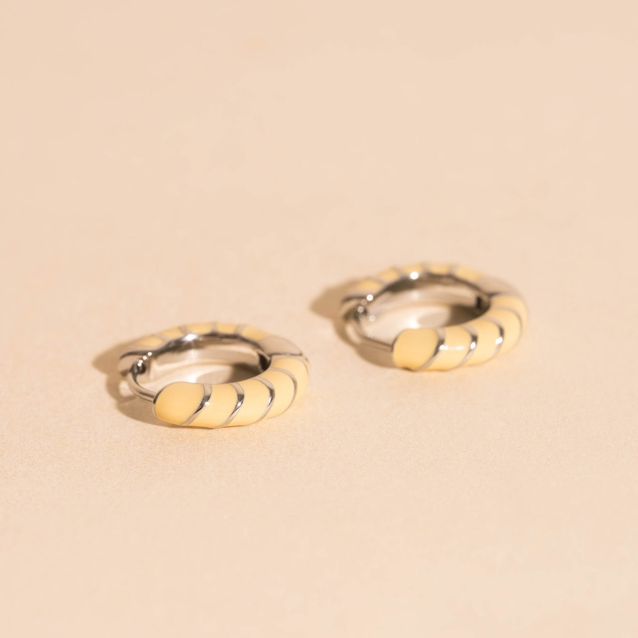 Color Chunky Rounded Huggie Hoop Earrings