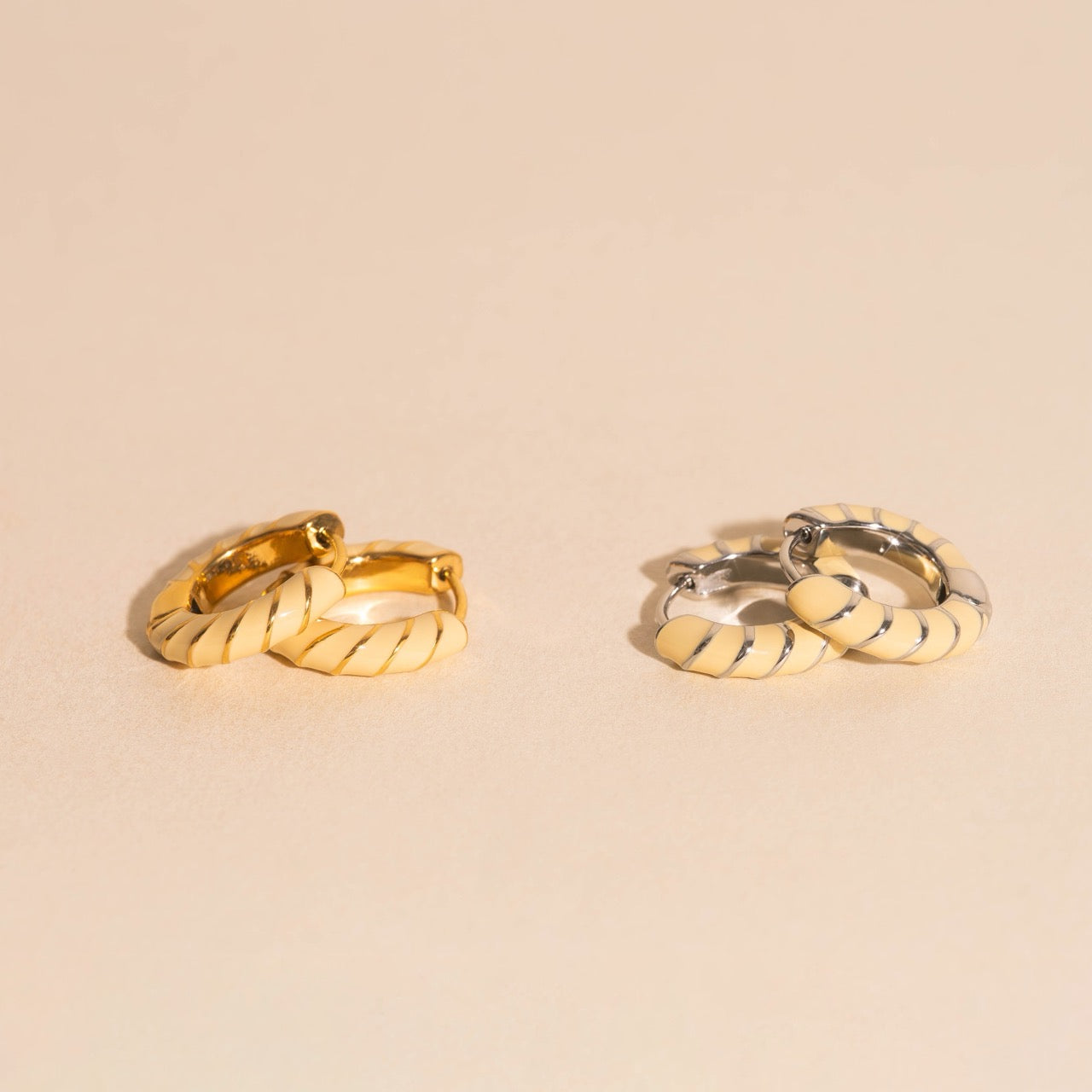 Color Chunky Rounded Huggie Hoop Earrings