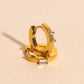 Baguette Textured Huggie Hoop Earrings