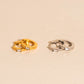 Baguette Textured Huggie Hoop Earrings