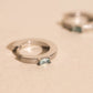 Baguette Textured Huggie Hoop Earrings