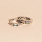 Baguette Textured Huggie Hoop Earrings