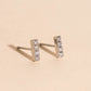 Crystal Quad Bar Stud Earrings