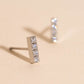 Crystal Quad Bar Stud Earrings
