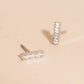 Crystal Quad Bar Stud Earrings