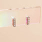 Crystal Quad Bar Stud Earrings