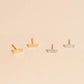 Crystal Quad Bar Stud Earrings