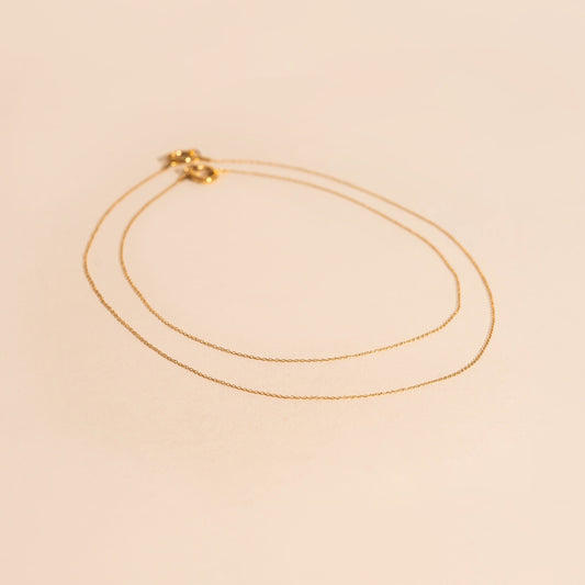 Gold Dainty Cable Chain Necklace Bundle