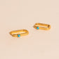 Rope Rectangle Huggie Hoop Earrings