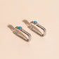 Rope Rectangle Huggie Hoop Earrings