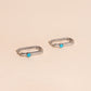 Rope Rectangle Huggie Hoop Earrings