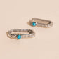 Rope Rectangle Huggie Hoop Earrings