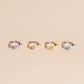 Color Pop Crystal Silver Huggie Hoop Stack Pack (4 pairs)