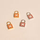 Flower Stamp Chunky Huggie Hoop Charms