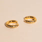 Sparkle Chunky Rounded Huggie Hoop Earrings