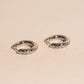 Sparkle Chunky Rounded Huggie Hoop Earrings