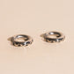Paw Print Chunky Rounded Huggie Hoop Earrings