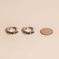 Paw Print Chunky Rounded Huggie Hoop Earrings