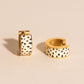 Dalmatian Super Chunky Huggie Hoop Earrings