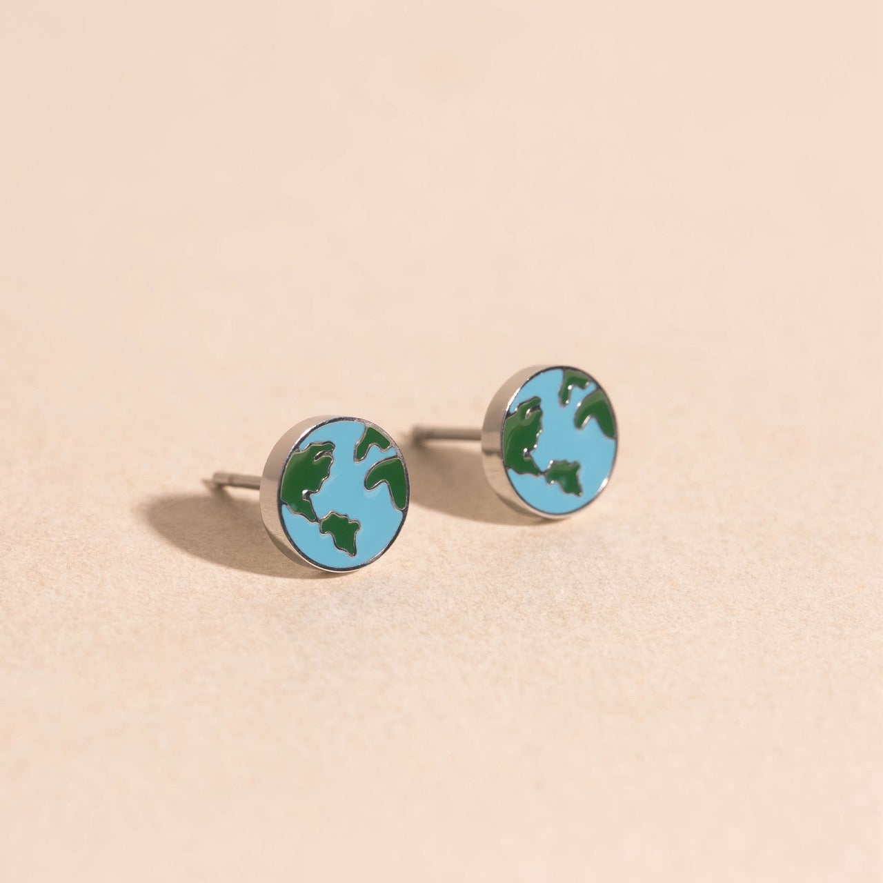 Earth Stud Earrings