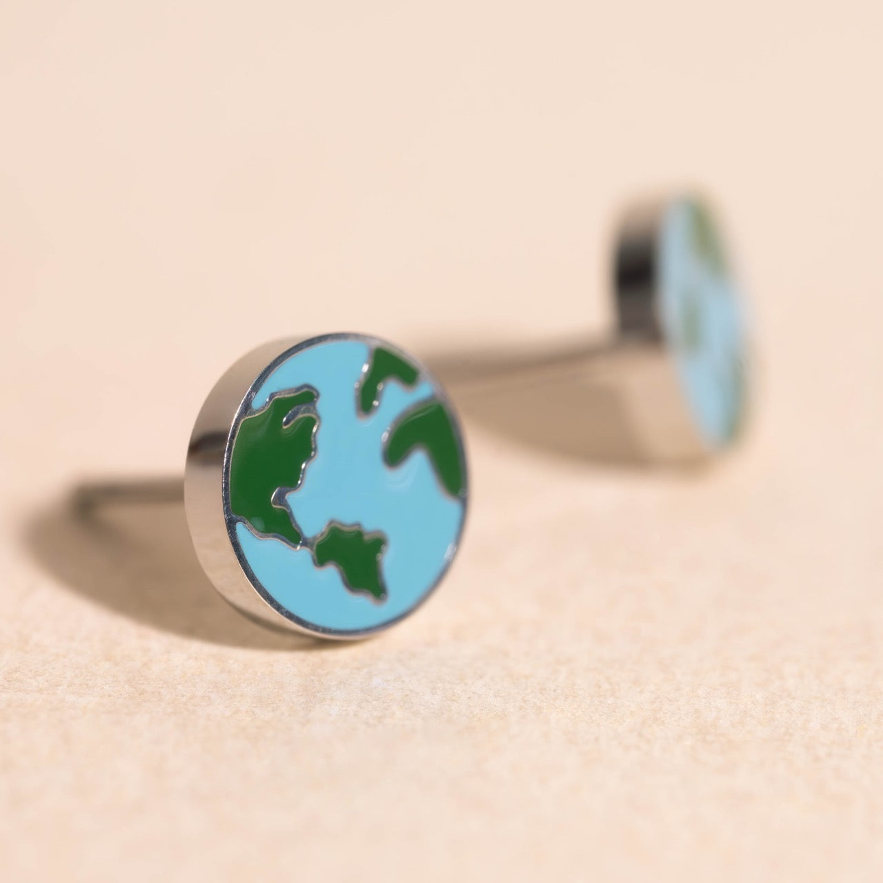 Earth Stud Earrings