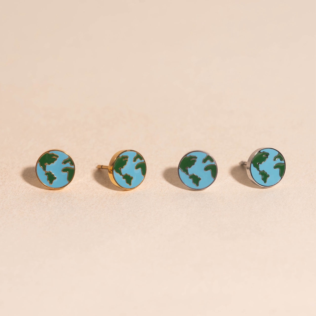 Earth Stud Earrings