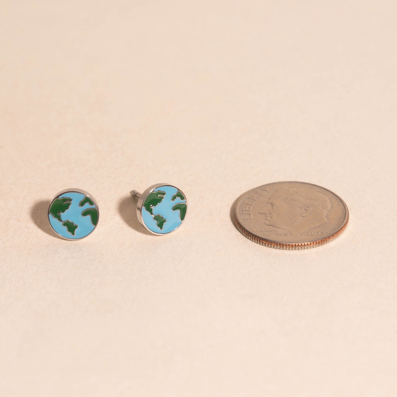 Earth Stud Earrings