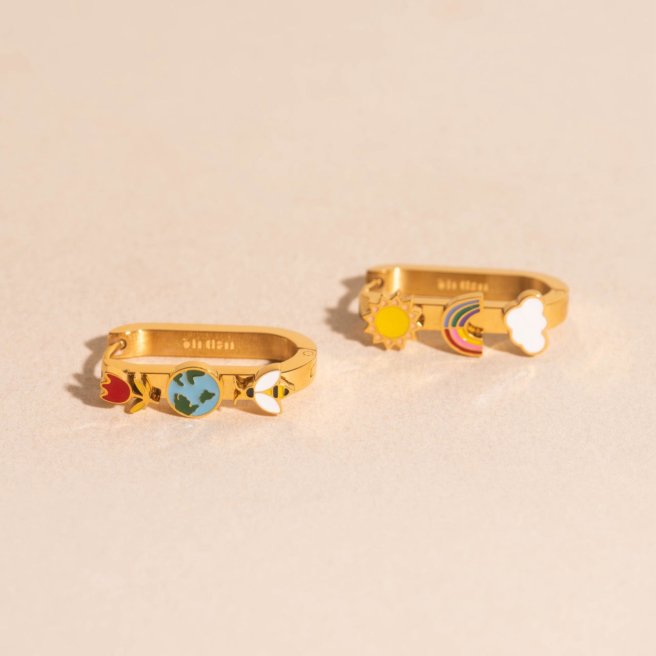 Mother Nature Oblong 3D Huggie Hoop Earrings – Oh Clementine