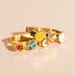Mother Nature Oblong 3D Huggie Hoop Earrings