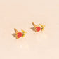 Red Tulip Stud Earrings