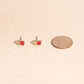 Red Tulip Stud Earrings