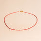 Red & Orange Cord Necklace