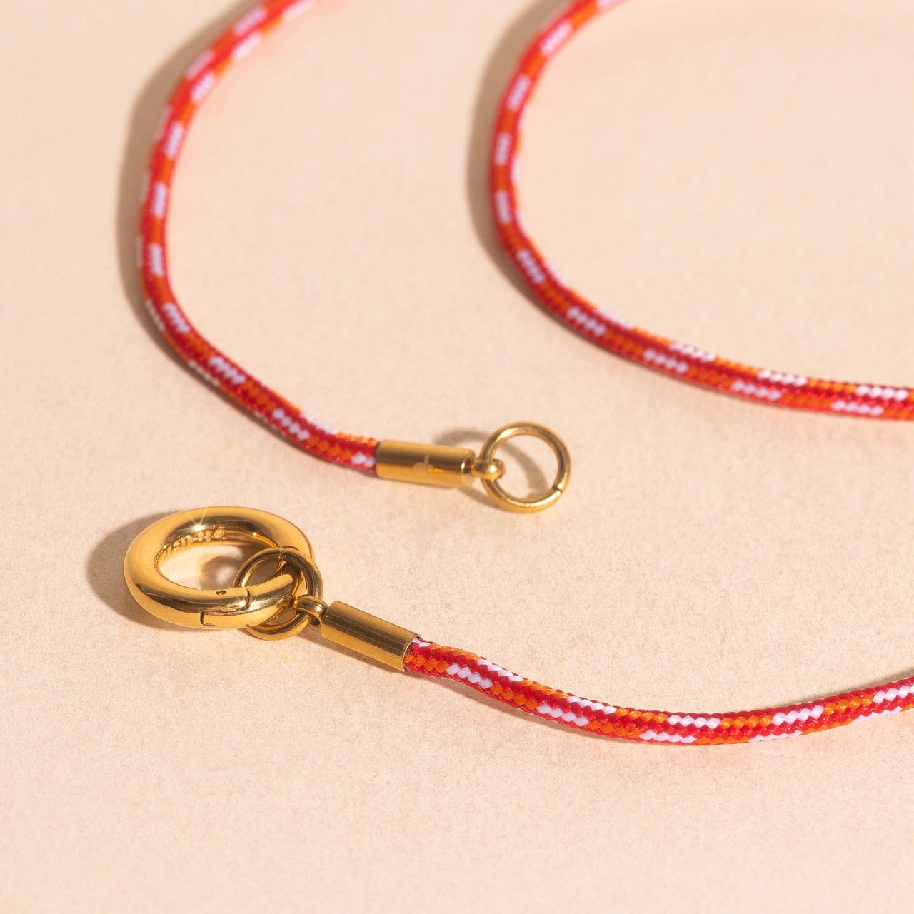 Red & Orange Cord Necklace