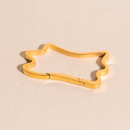 Cowhide Necklace Charm Clasp (32mm)