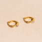 Mini Crystal Rounded Huggie Hoop Earrings