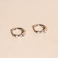 Mini Crystal Rounded Huggie Hoop Earrings