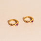 Mini Crystal Rounded Huggie Hoop Earrings