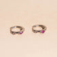 Mini Crystal Rounded Huggie Hoop Earrings