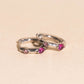 Mini Crystal Rounded Huggie Hoop Earrings