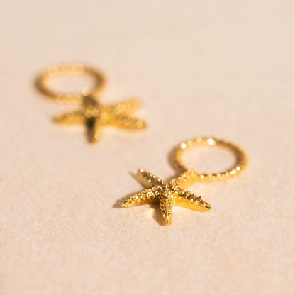 Starfish Huggie Hoop Charms