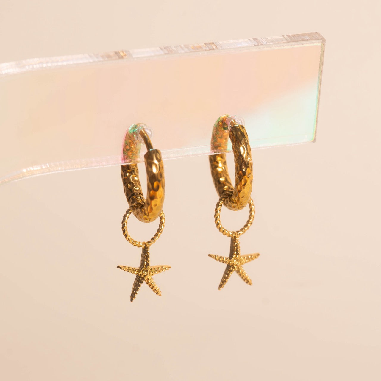 Starfish Huggie Hoop Charms