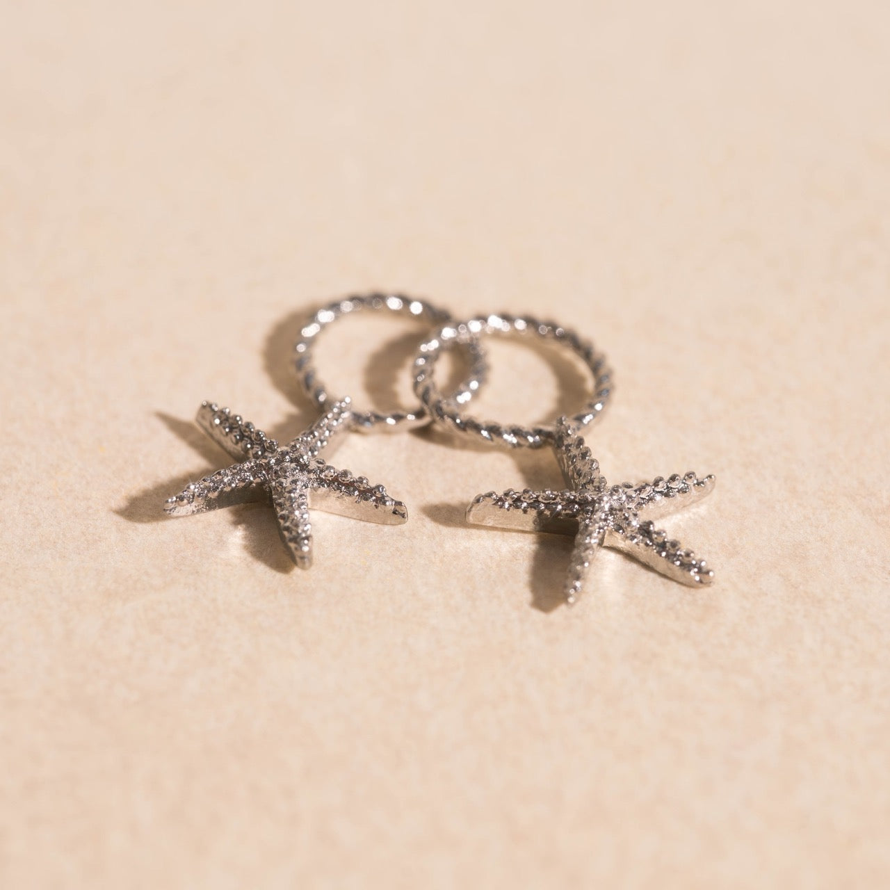 Starfish Huggie Hoop Charms