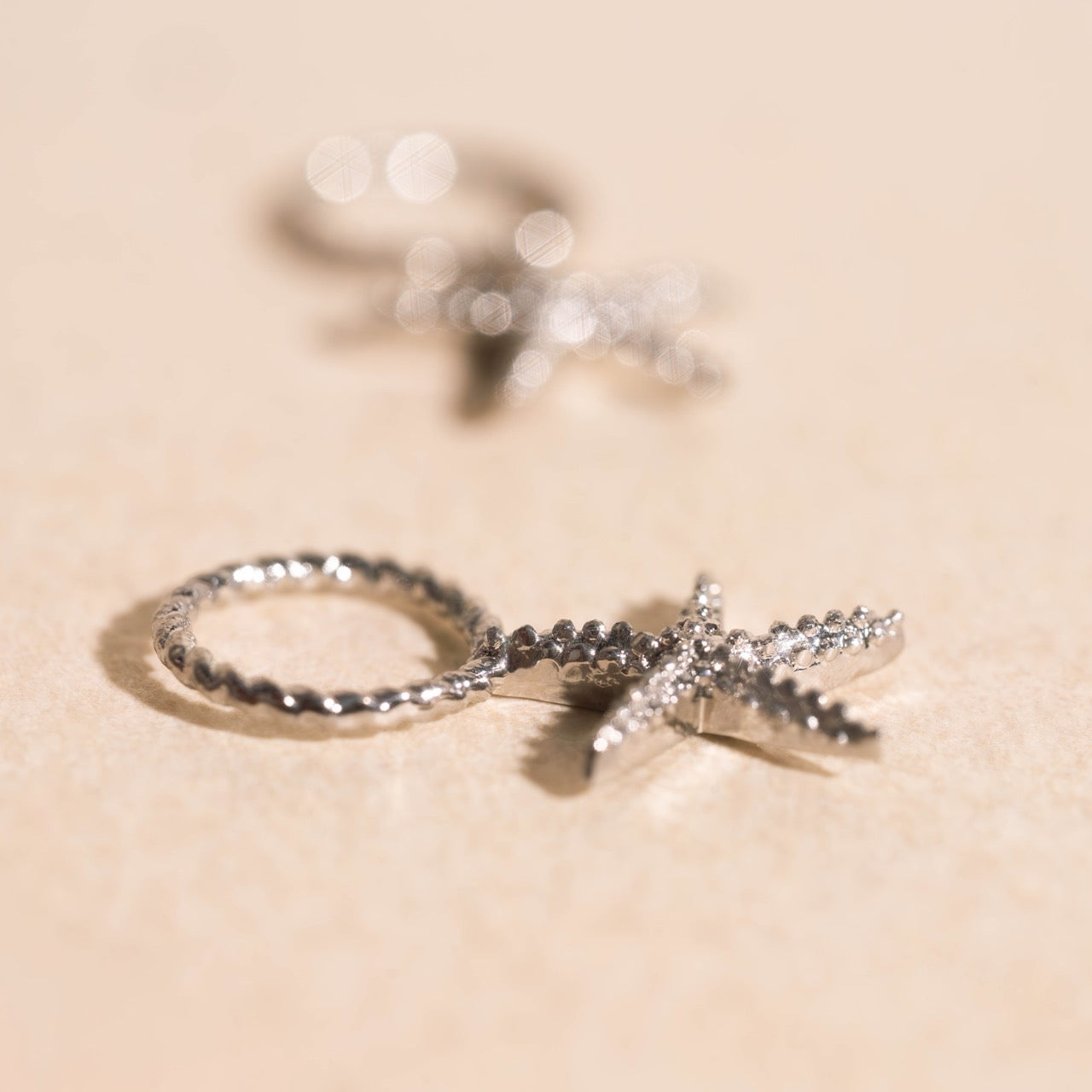 Starfish Huggie Hoop Charms