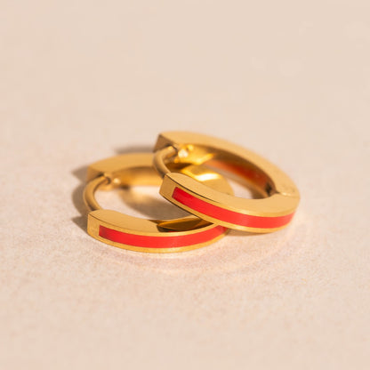 Color Huggie Hoop Earrings